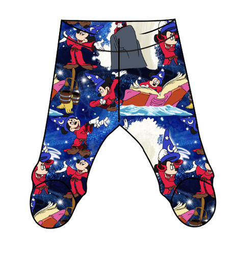 Sorcerers Apprentice Newborn Footed Pants