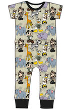 Load image into Gallery viewer, Safari Friends Bennett Pants and Shorts Length T-Shirt Romper