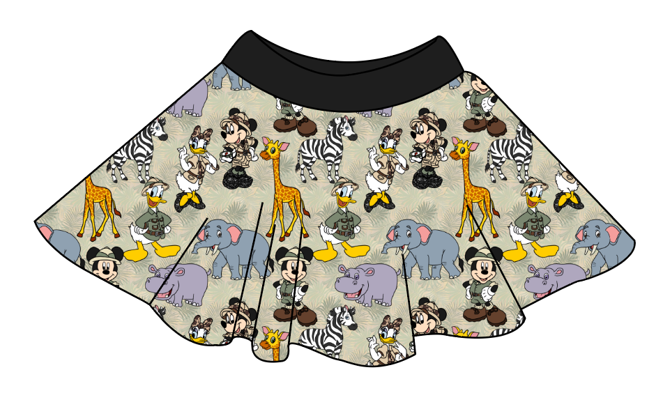 Safari Friends Circle Skirt