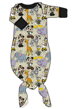 Load image into Gallery viewer, Safari Friends Newborn Knotted Gown