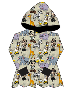 Safari Friends Peplum Hoodie (or Crewneck)