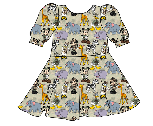 Safari Friends Prairie Dress