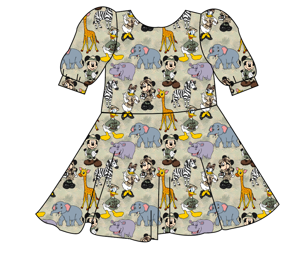 Safari Friends Prairie Dress