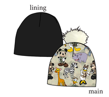 Load image into Gallery viewer, Safari Friends Slouchy Beanie (Reversible!)