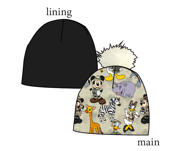 Safari Friends Slouchy Beanie (Reversible!)