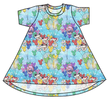 Load image into Gallery viewer, Mickey Balloons Basic T-Shirt Dress