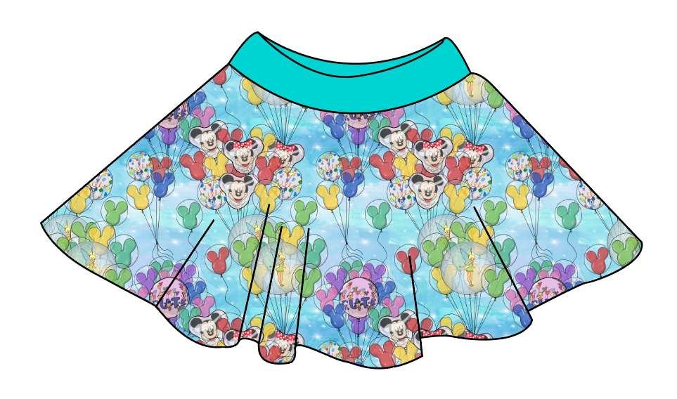 Mickey Balloons Circle Skirt