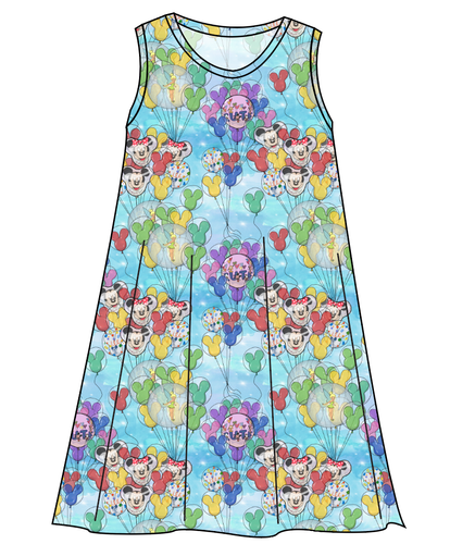 Mickey Balloons Ladies' Swing Dress