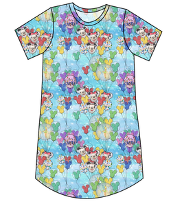 Mickey Balloons Ladies' T-Shirt Dress