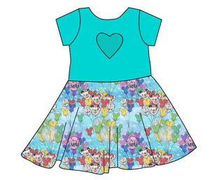 Mickey Balloons Molly Heart Back Twirly Dress