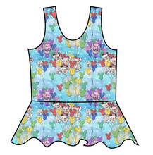 Load image into Gallery viewer, Mickey Balloons Swim Peplum Swim Top