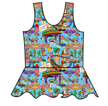 Load image into Gallery viewer, Land of Toys Swim Peplum Swim Top