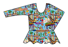 Load image into Gallery viewer, Land of Toys Swim Peplum Swim Top