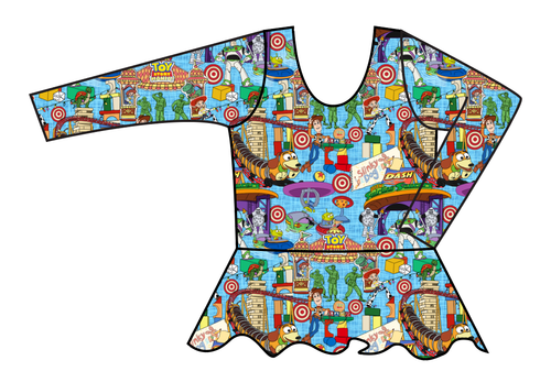 Land of Toys Swim Peplum Swim Top