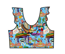 Load image into Gallery viewer, Land of Toys Swim Ruffle Neck Swim Top