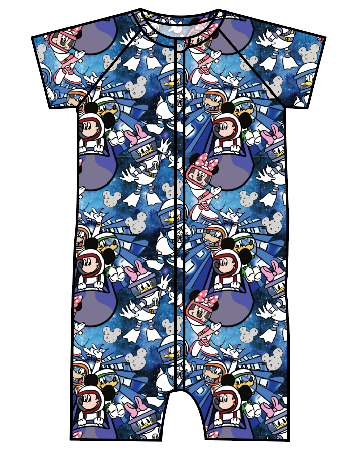 Space Mickey Swim One Piece Rashguard Suit