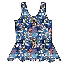 Load image into Gallery viewer, Space Mickey Swim Peplum Swim Top