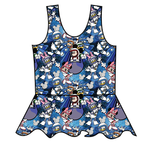 Space Mickey Swim Peplum Swim Top