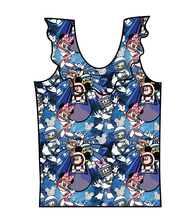 Load image into Gallery viewer, Space Mickey Swim Ruffle Neck Swim Top