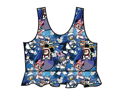 Load image into Gallery viewer, Space Mickey Swim Peplum Swim Top