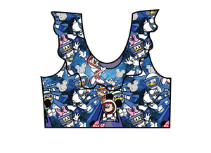 Space Mickey Swim Ruffle Neck Swim Top