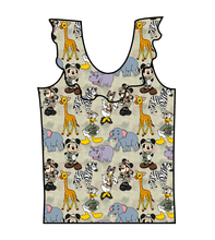 Load image into Gallery viewer, Safari Friends Swim Ruffle Neck Swim Top