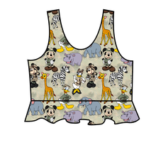 Load image into Gallery viewer, Safari Friends Swim Peplum Swim Top