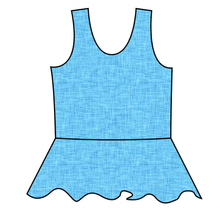 Load image into Gallery viewer, Sky Linen Swim Peplum Swim Top