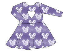 Load image into Gallery viewer, Epcot Ears Molly Heart Back Twirly Dress