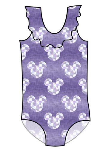 Epcot Ears Swim Ruffle Neck One Piece Swim Suit