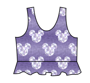 Epcot Ears Swim Peplum Swim Top