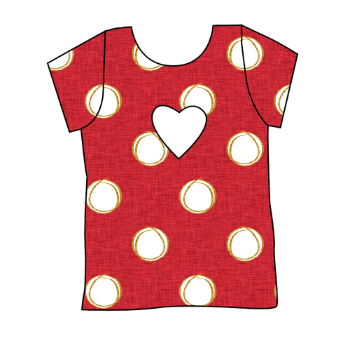 Minnie Dots Cambria Heart Back Tee