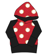 Load image into Gallery viewer, Minnie Dots Grow With Me Hoodie (or Crewneck)