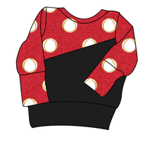 Load image into Gallery viewer, Minnie Dots Grow With Me Hoodie (or Crewneck)