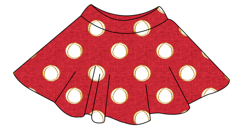 Minnie Dots Ladies' Circle Skirt