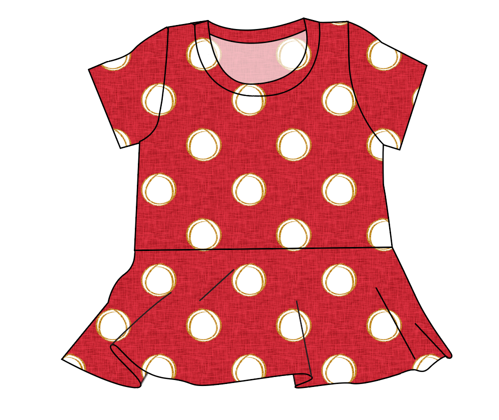 Minnie Dots Ladies' Peplum Top