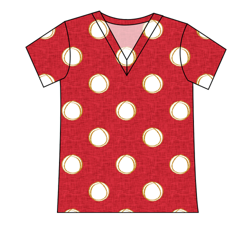 Minnie Dots Ladies' Slouchy V-Neck Tee