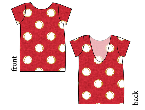 Minnie Dots Low Back Ballerina Tee