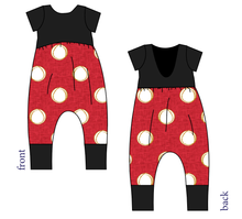 Load image into Gallery viewer, Minnie Dots Low Back Romper and Bubble Romper
