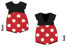 Load image into Gallery viewer, Minnie Dots Low Back Romper and Bubble Romper