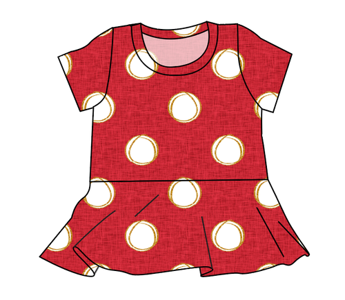 Minnie Dots Peplum Top