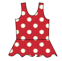 Load image into Gallery viewer, Minnie Dots Swim Peplum Swim Top