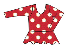 Load image into Gallery viewer, Minnie Dots Swim Peplum Swim Top