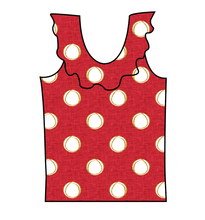 Load image into Gallery viewer, Minnie Dots Swim Ruffle Neck Swim Top