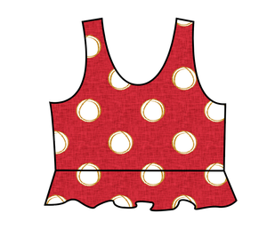 Minnie Dots Swim Peplum Swim Top