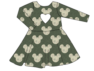 Expedition Ears Molly Heart Back Twirly Dress