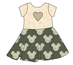 Expedition Ears Molly Heart Back Twirly Dress