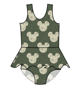 Expedition Ears Swim Skirted One Piece Swim Suit