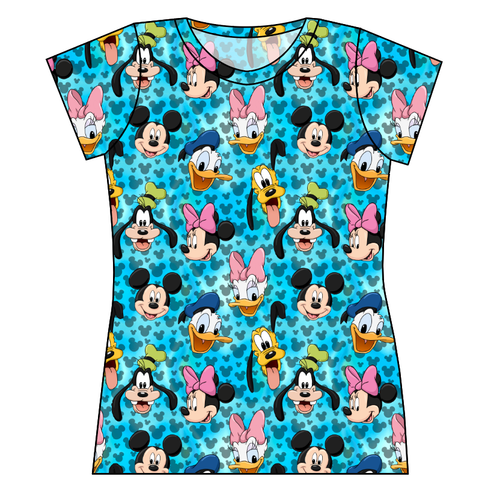 Mickey & Friends Swim Ladies' Rash Guard Top