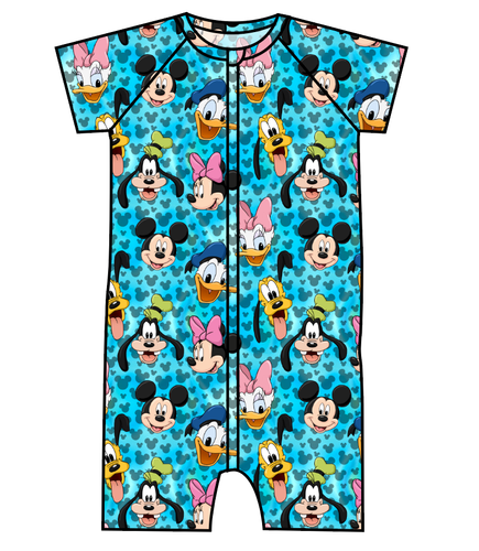 Mickey & Friends Swim One Piece Rashguard Suit